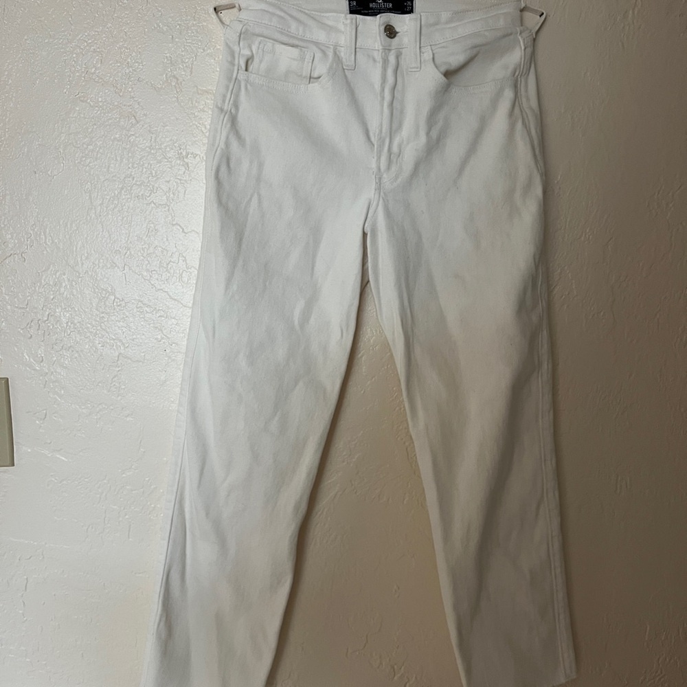 Hollister Men's Straight White Jeans